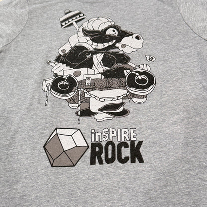 Next Level Inspire Rock T-Shirt Kids Medium Gray Graphic Climbing EUC1