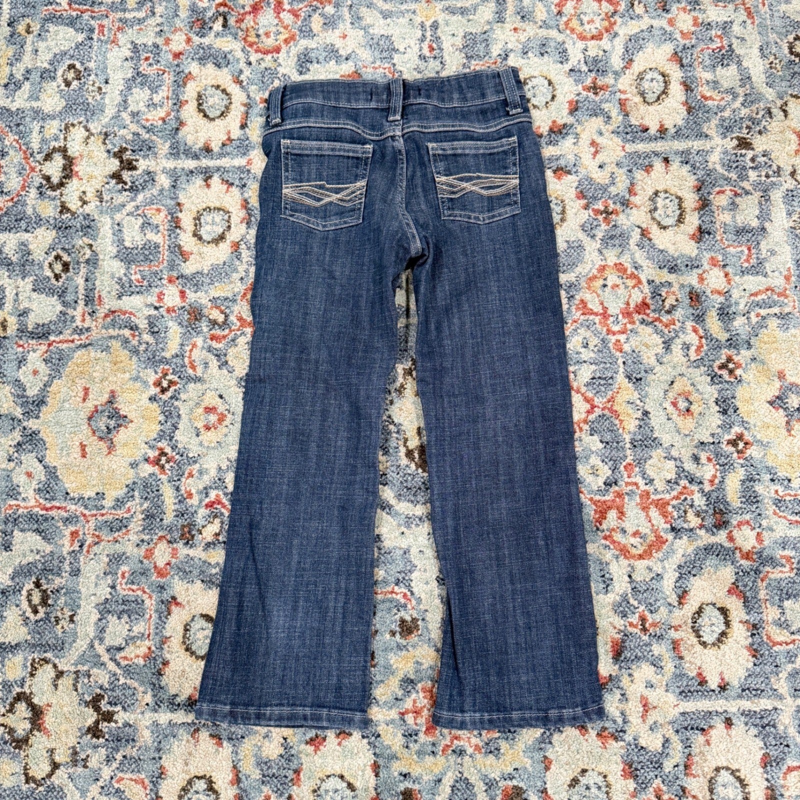 Wrangler 20X Jeans Boys 7 Regular Blue Bootcut Western Cowboy EUC2