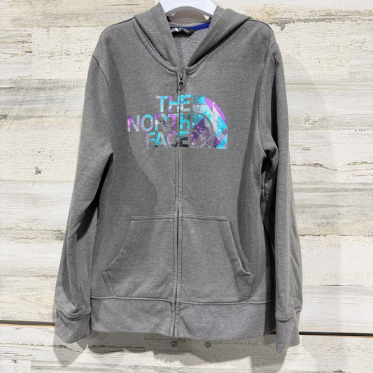 The North Face Hoodie Girls L 14/16 Gray Galaxy Logo0