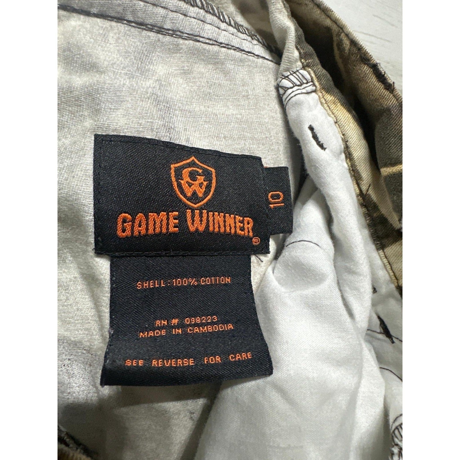 Game Winner Cargo Pants Boys 10 Short Camo Advantage Max-4 HD Tactical EUC4