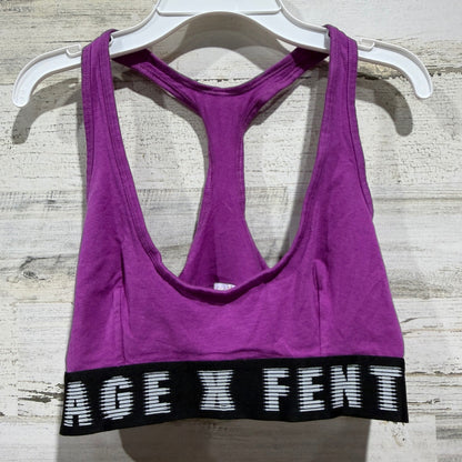 Savage X Fenty Bralette Women XL Purple Logo Racerback Athleisure EUC0