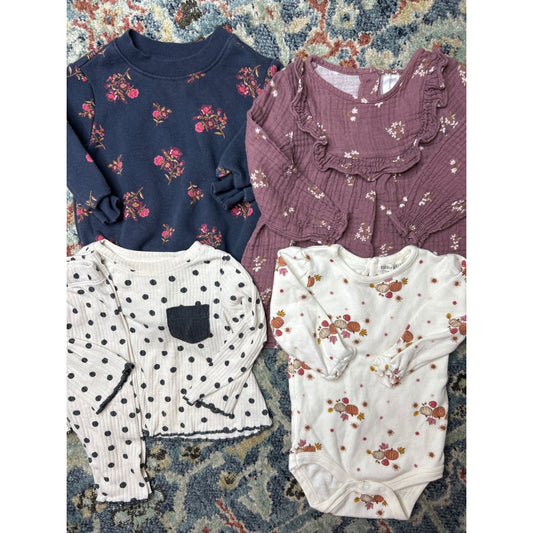 Modern Moments Old Navy Cat & Jack Girls 3-6M Bundle Long Sleeve Lot0