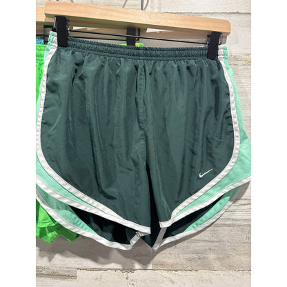 Nike Running Shorts Women Medium Green Teal Bundle Tempo Athletic EUC1