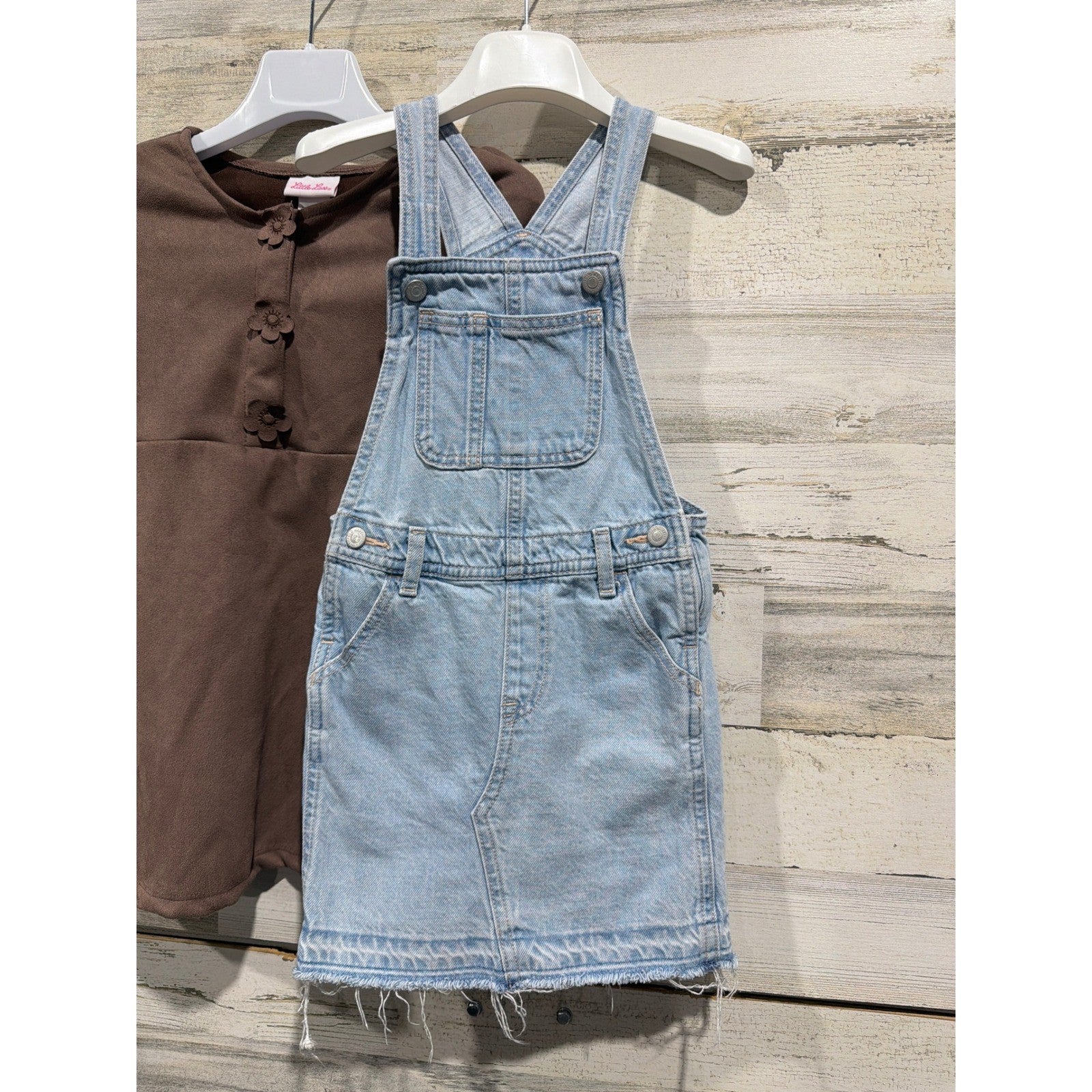 Sincerely Jules Old Navy Dress Bundle Girls 5T Brown Leopard Denim EUC2