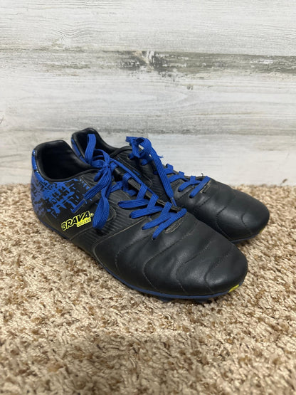 Brava Soccer Cleats Kids Size 6 Black Blue Splatter Athletic Shoes GUC0