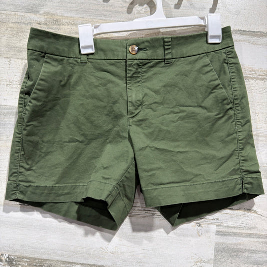 Old Navy Everyday Short Women Size 8 Green Mid Rise Chino EUC0