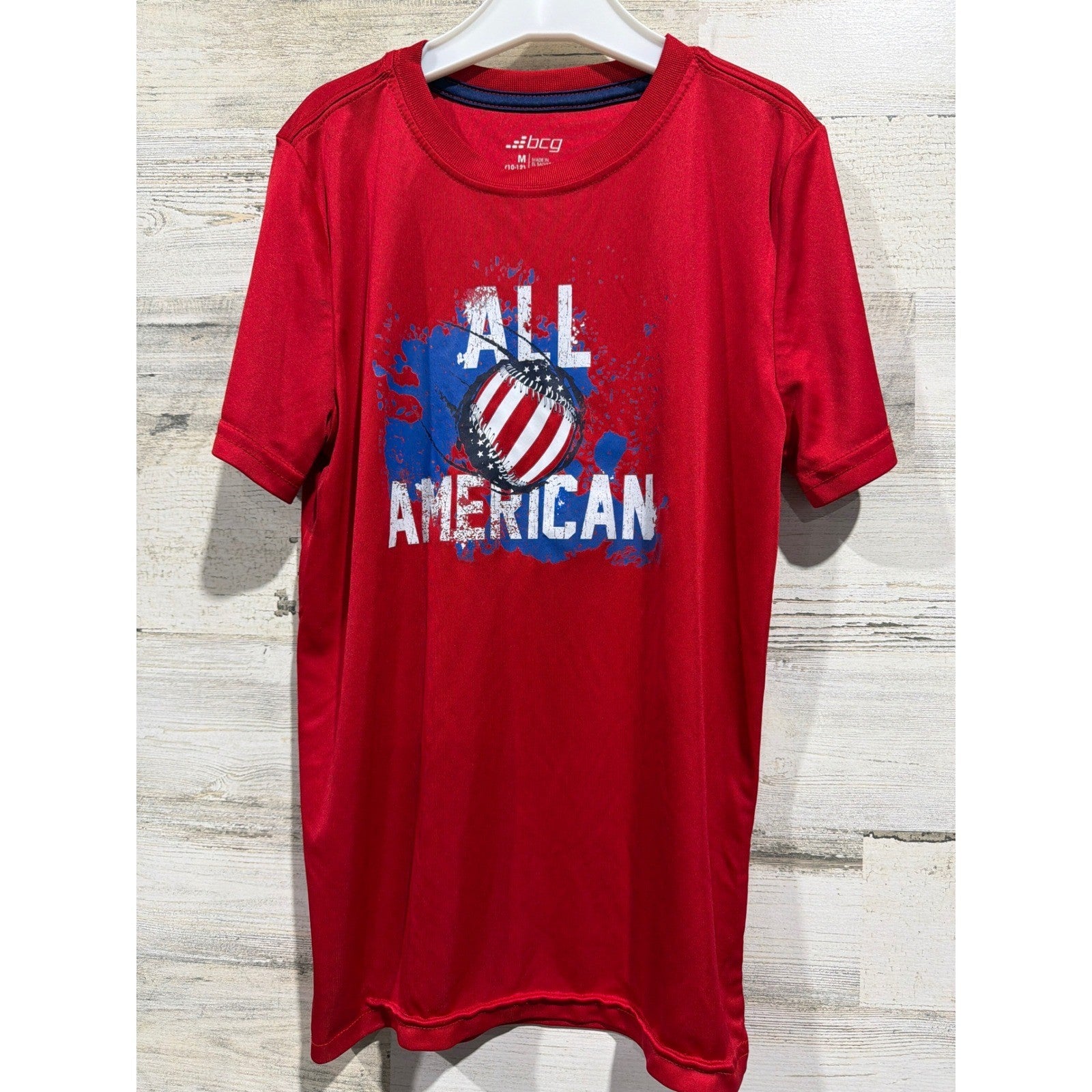 BCG Activewear Shirt Bundle Boys Medium 10-12 Red Blue Sporty Athletic3