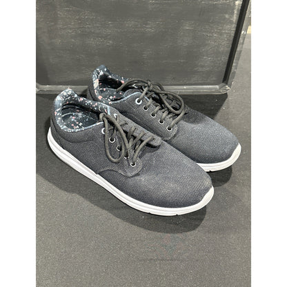 TravisMathew The Daily Sneakers Men 8 Black Mesh Paint Splatter GUC 1MAB4321