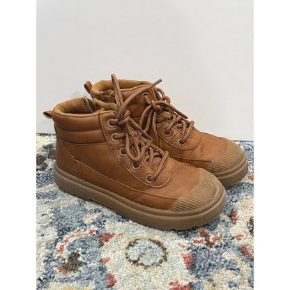 Cat & Jack Boots Boys 12 Brown Faux Leather Lace Up0