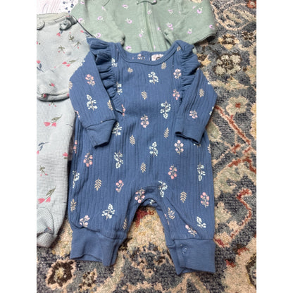 Newborn Carter's Gerber Sleepers Bodysuit Bundle Girls NB Floral2