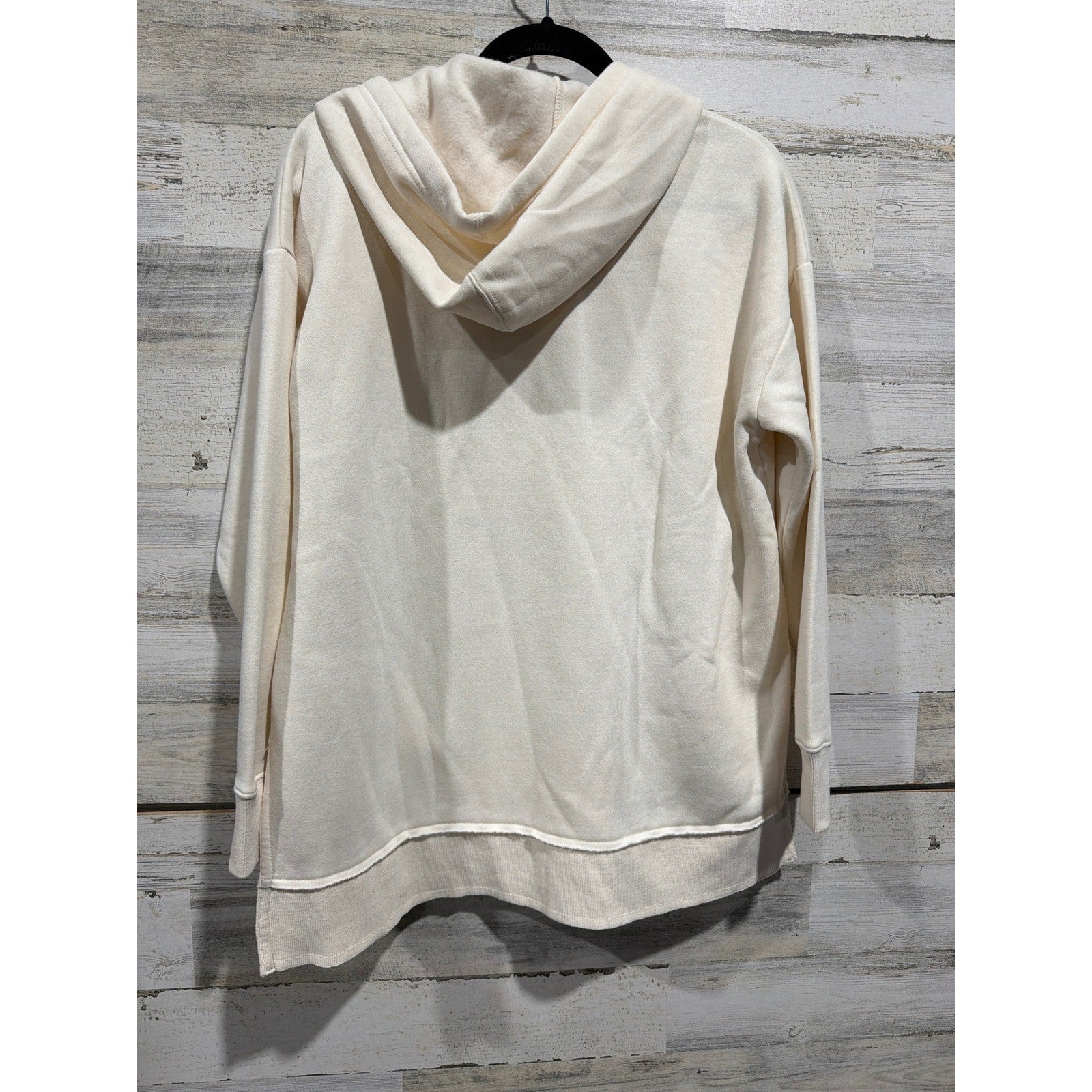 Pressbox LSU Tigers Hoodie Women Medium Cream Pennant Bows High-Low NWT4
