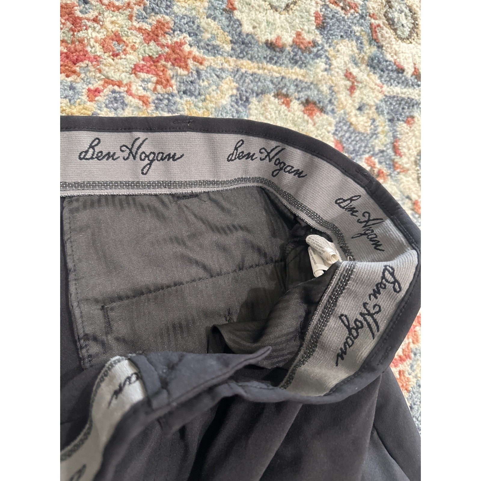 Ben Hogan Golf Shorts Men Size 40 Black Performance Flat Front GUC3