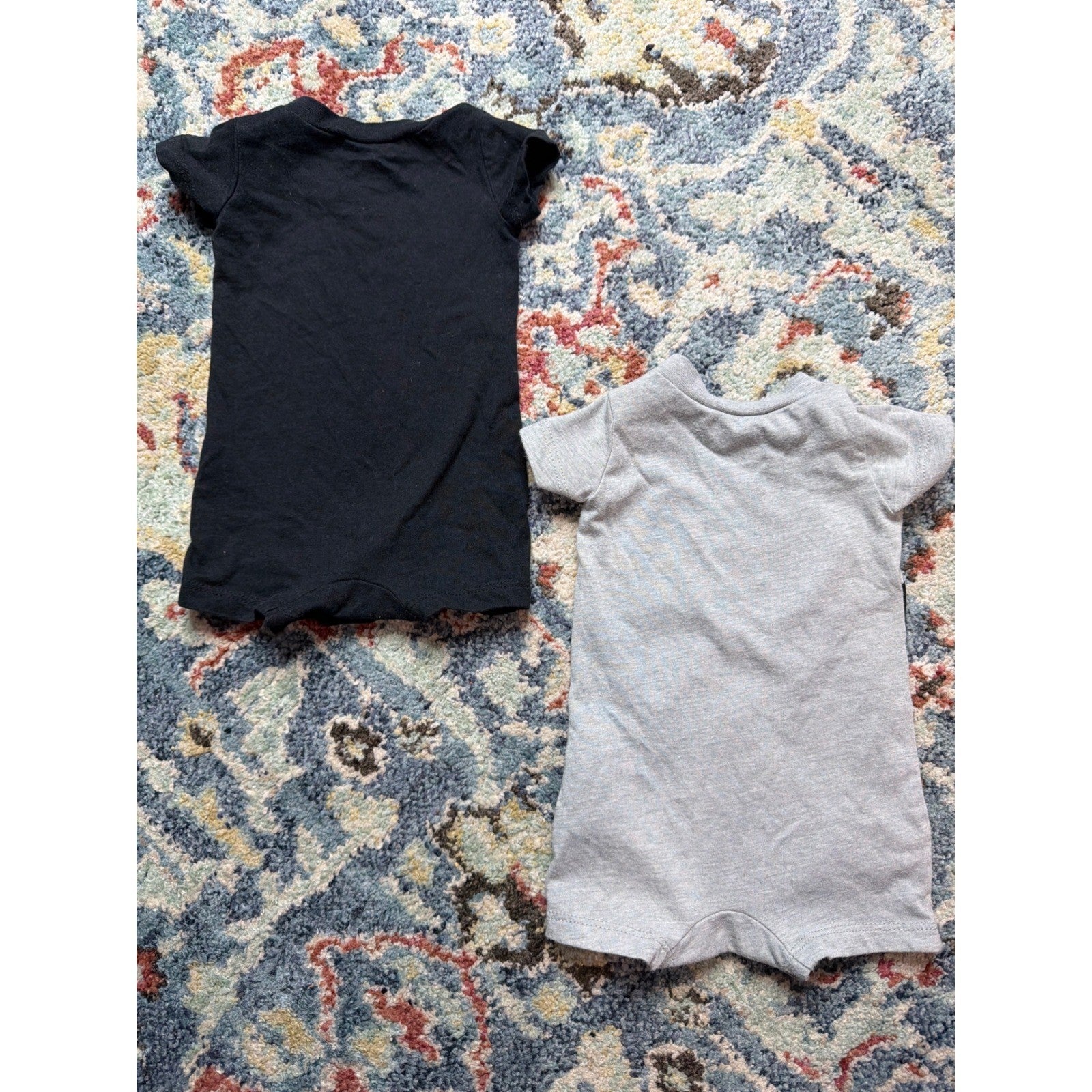 Nike Romper Set Boys Newborn Black Grey Just Do It Swoosh Sporty EUC3