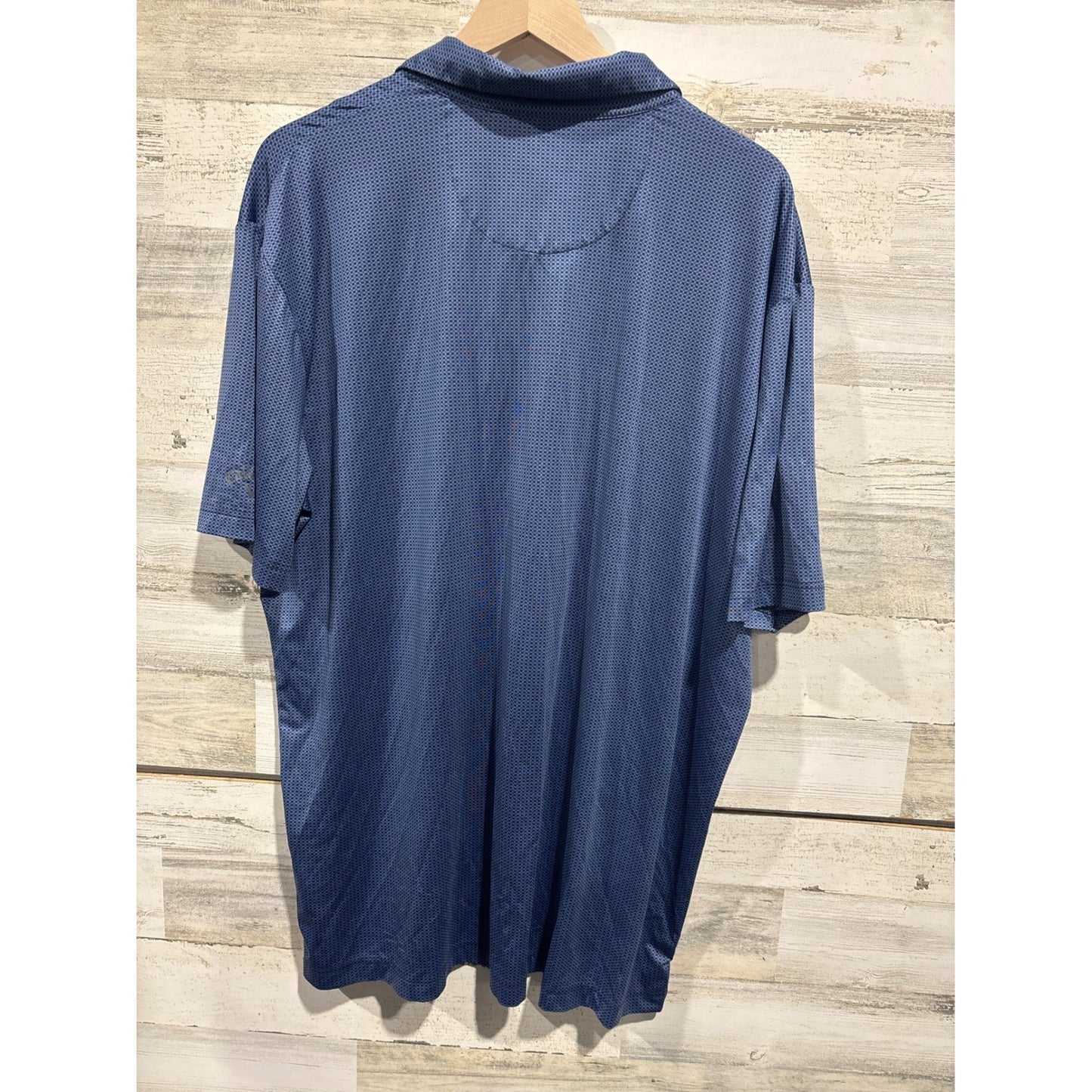Callaway Polo Shirt Men XL Blue Geometric Performance Golfcore Preppy1