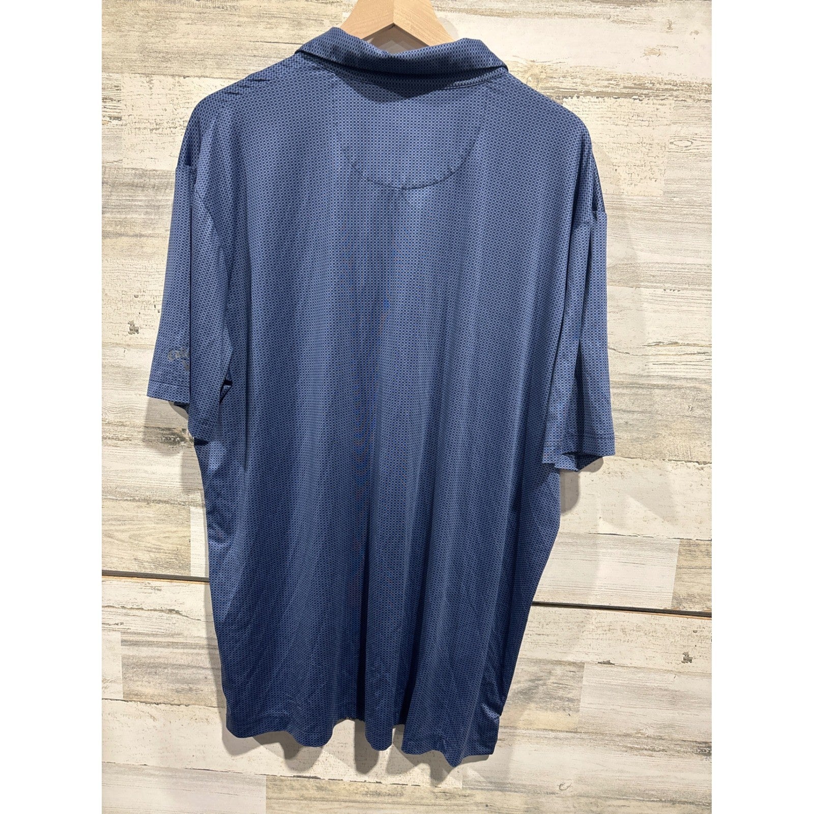 Callaway Polo Shirt Men XL Blue Geometric Performance Golfcore Preppy1