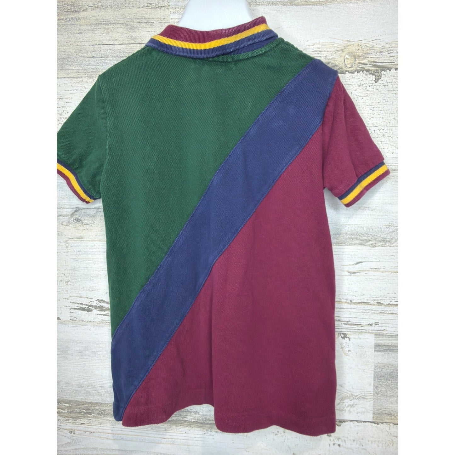 Polo Ralph Lauren Polo Shirt Boys 3T Pig Pony Rugby Crest Colorblock Preppy4