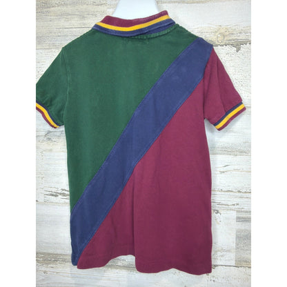 Polo Ralph Lauren Polo Shirt Boys 3T Pig Pony Rugby Crest Colorblock Preppy4