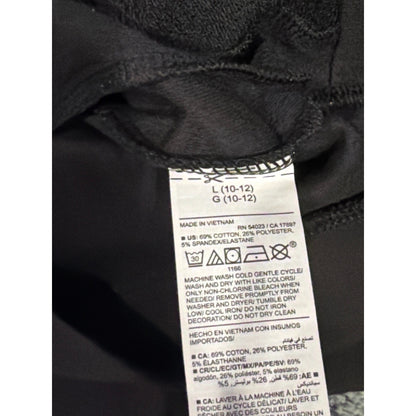 Old Navy Active Full Zip Hoodie Boys 10/12 Black Tech Fleece Sportswear EUC2