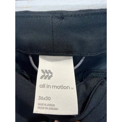 All In Motion Golf Pants Men 36x30 Black Stretch Performance Athleisure EUC2
