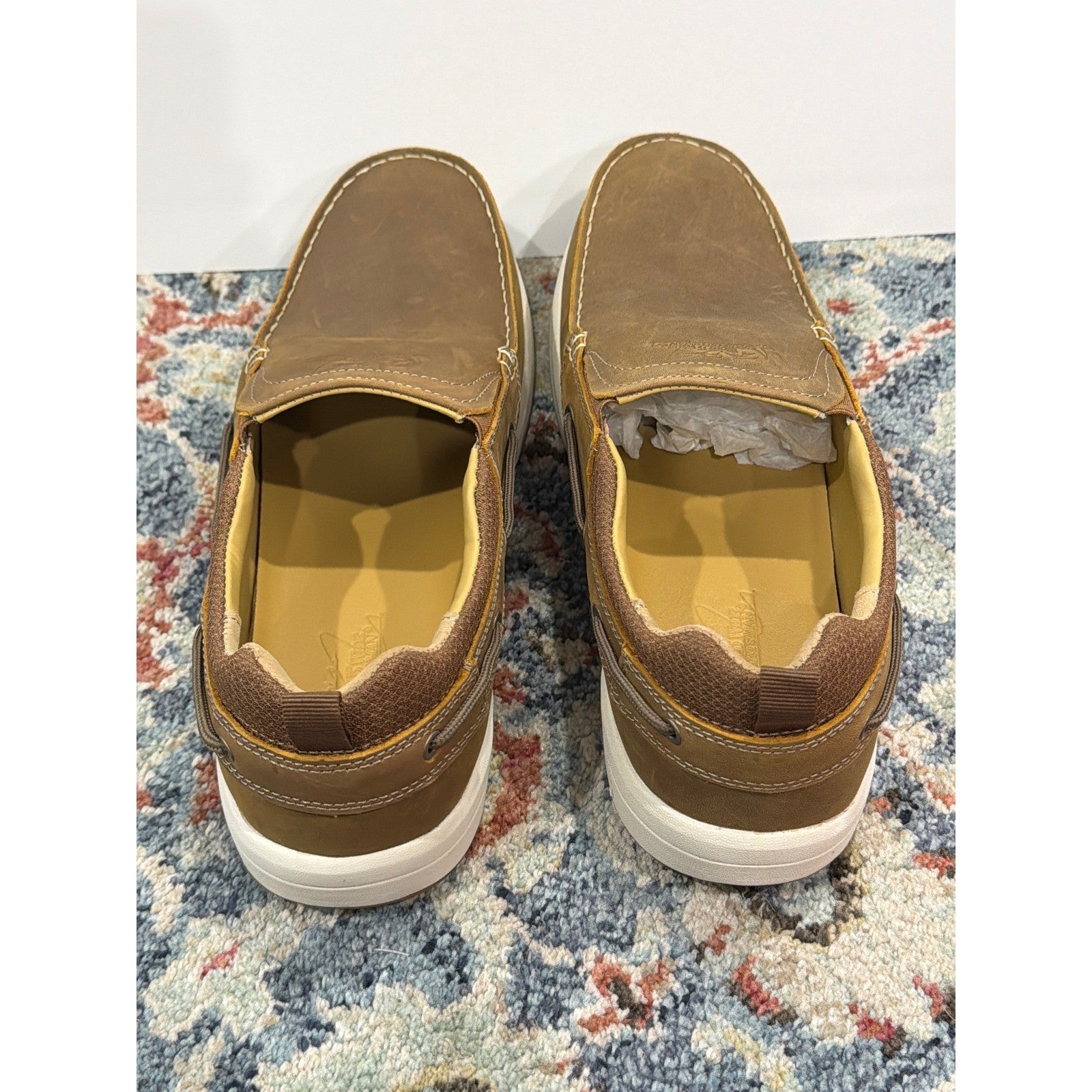 Worldwide Sportsman Bluewater Shoes Men 12 Brown Slip On Nautical3