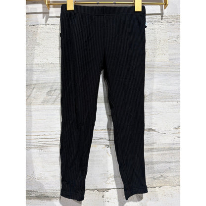 Posh Peanut Ribbed Leggings Girls 2T Black Ruffle Bamboo Basics EUC2