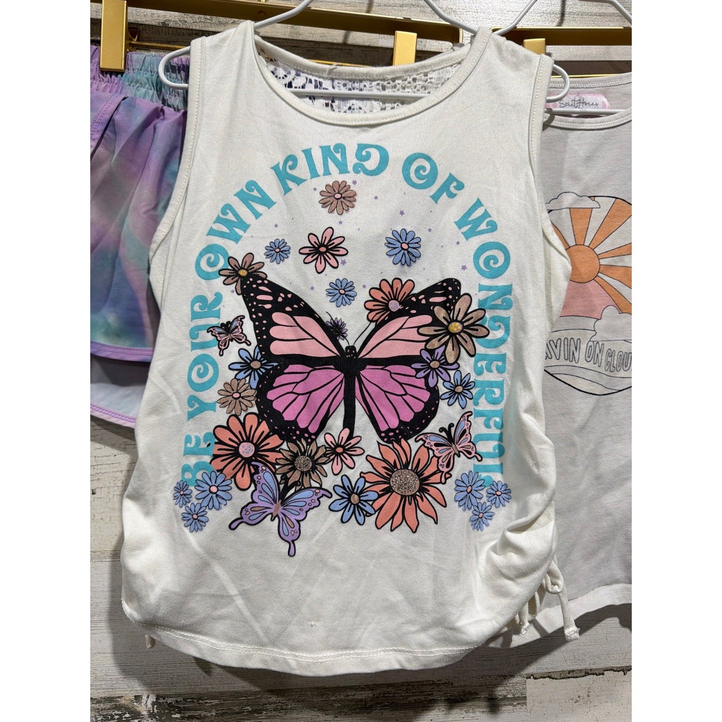 Sweet Honey All in Motion Girls Size 6 Purple Pink Butterfly Active Set GUC1