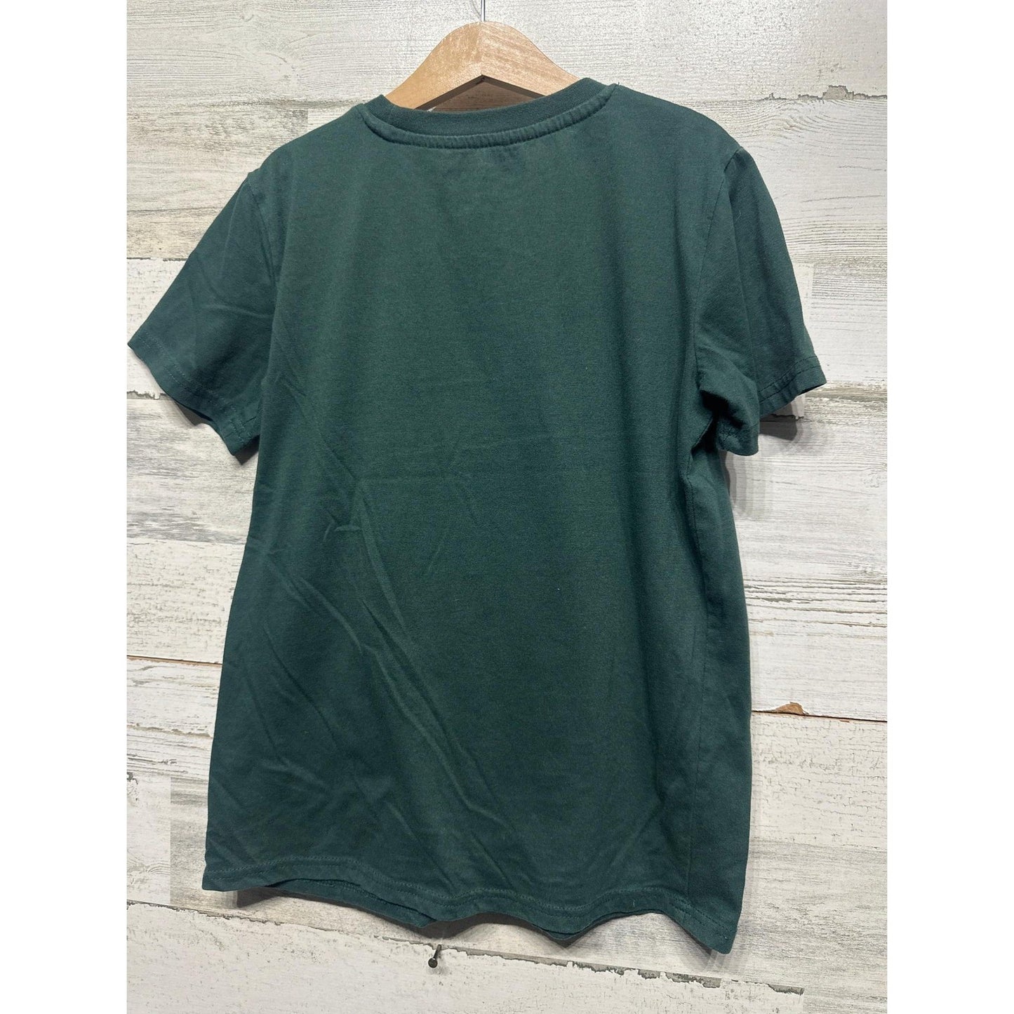 Champion T-Shirt Boys Medium Dark Green Graphic Logo Sportswear Athletic EUC3