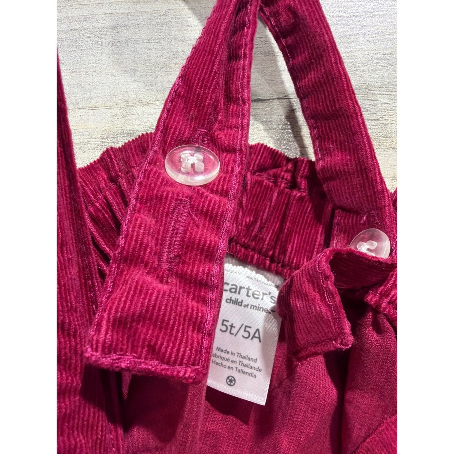 Suspender Skirts Girls 5T Burgundy Green Velvet Corduroy EUC4