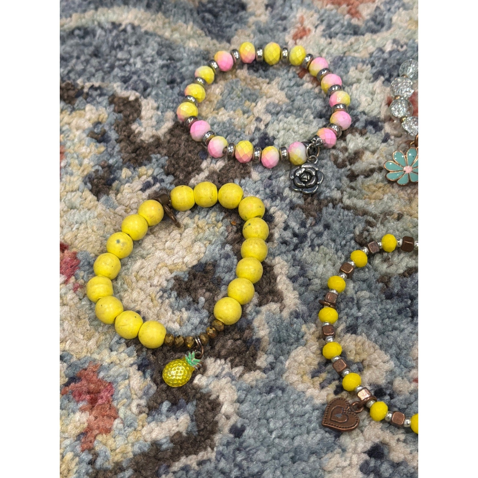 Bracelet Set Women Multicolor Beaded Charm Boho2