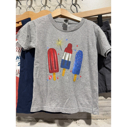 Boys 4T Bundle Graphic Tees Red White Blue  Baseball Shorts Summer Playwear1
