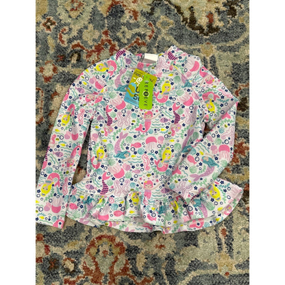 Flap Happy Rash Guard Bundle Girls 18M Mint Sparkle Mermaid UPF 50+ NWT2
