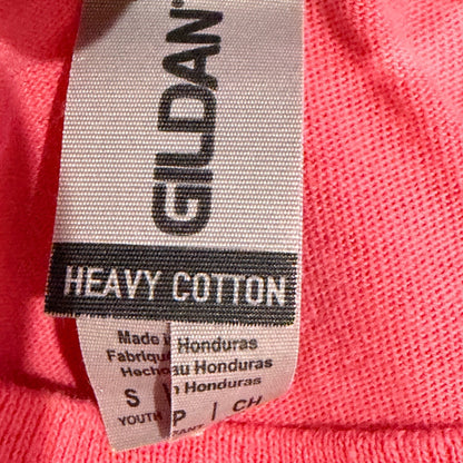 Gildan Texas A&M T-Shirt Girls Small Coral Floral Sunflowers Gameday EUC2