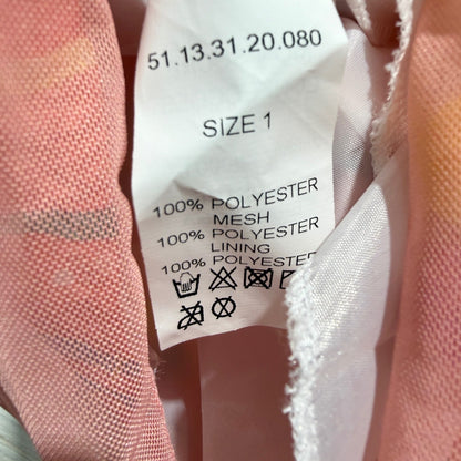 Mon Sucre Balloon Print Dress Girls Size 1 (12m) Pink Mesh Party Whimsical NWT6