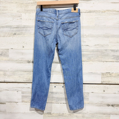 Abercrombie & Fitch Boyfriend Straight Jean Women 0R Blue Denim Distressed5