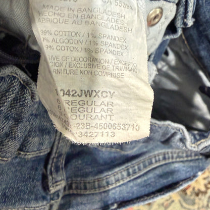 Wrangler 20X Bootcut Jeans Boys 6 Regular Embroidered Western Cowboy GUC*8