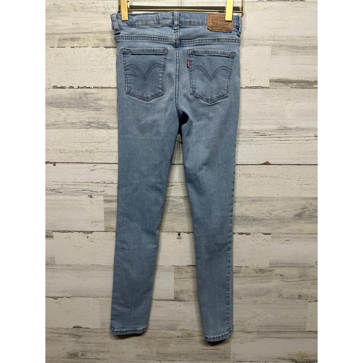 Levi's 720 High Rise Super Skinny Jeans Girls 12 Light Blue Denim EUC2