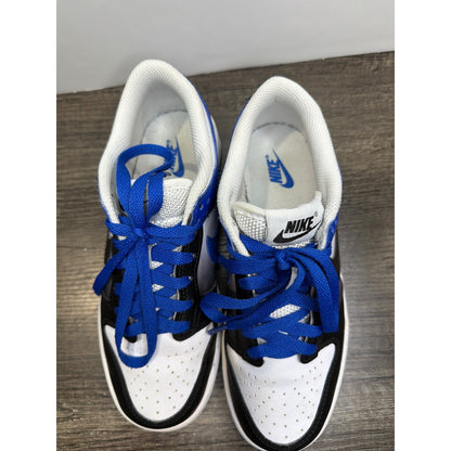Nike Dunk Low Boys Size 4Y Blue Black White Grey Gradient Streetwear EUC2