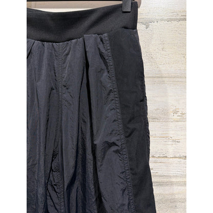 Old Navy Track Pants Girls 10/12 Black Mesh Trim Wide Leg Gorpcore EUC1