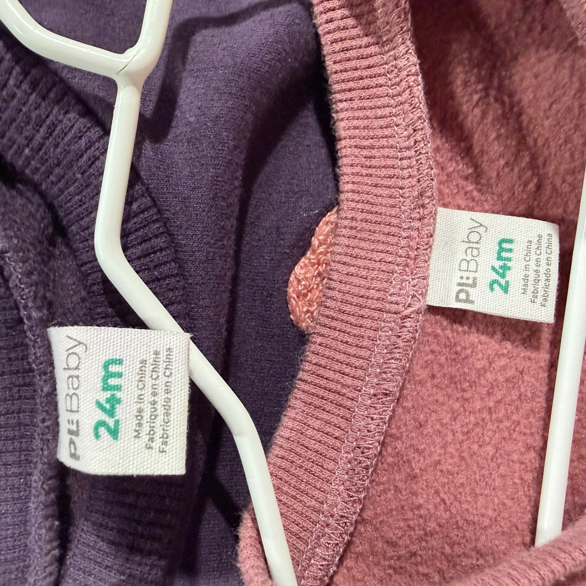 PL Baby Graphic Sweatshirt Set Girls 24M Purple Pink Cotton Blend Casual EUC6