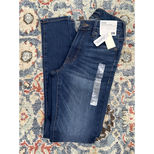 Aeropostale High Rise Jegging Womens 2 Dark Wash Blue Skinny Denim NWT0
