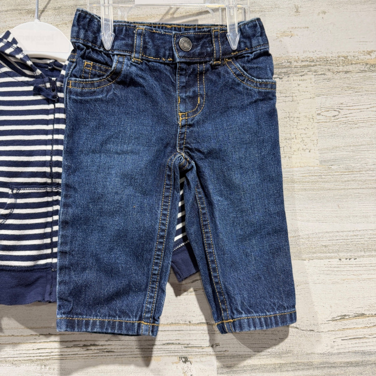 Mayoral Carter's Outfit Set Boys 6M Red Navy Fair Isle Stripe Winter3