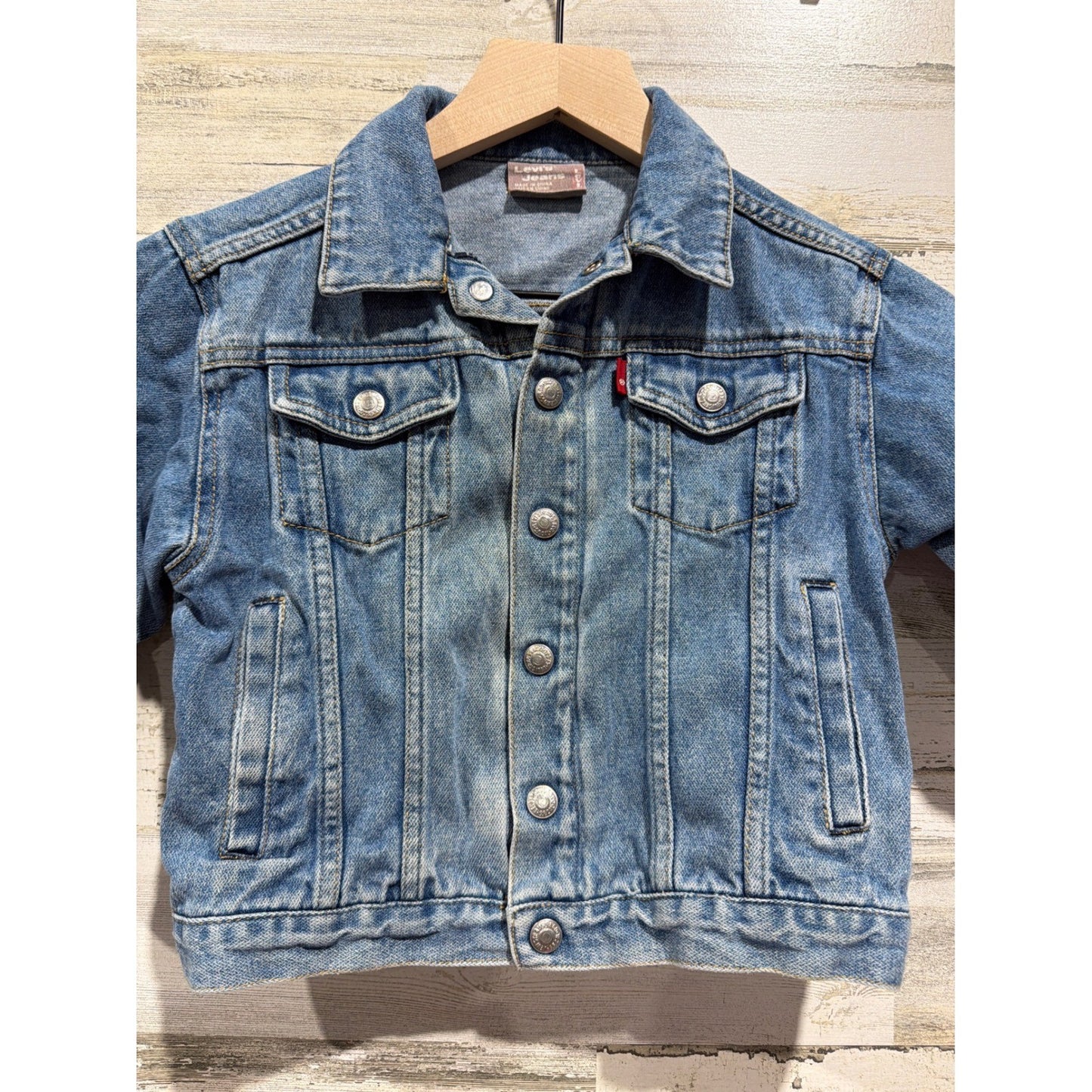 Vintage Y2K Levis 3T Denim Trucker Jacket Haddad Maroon Tag Blank R Only Tab1