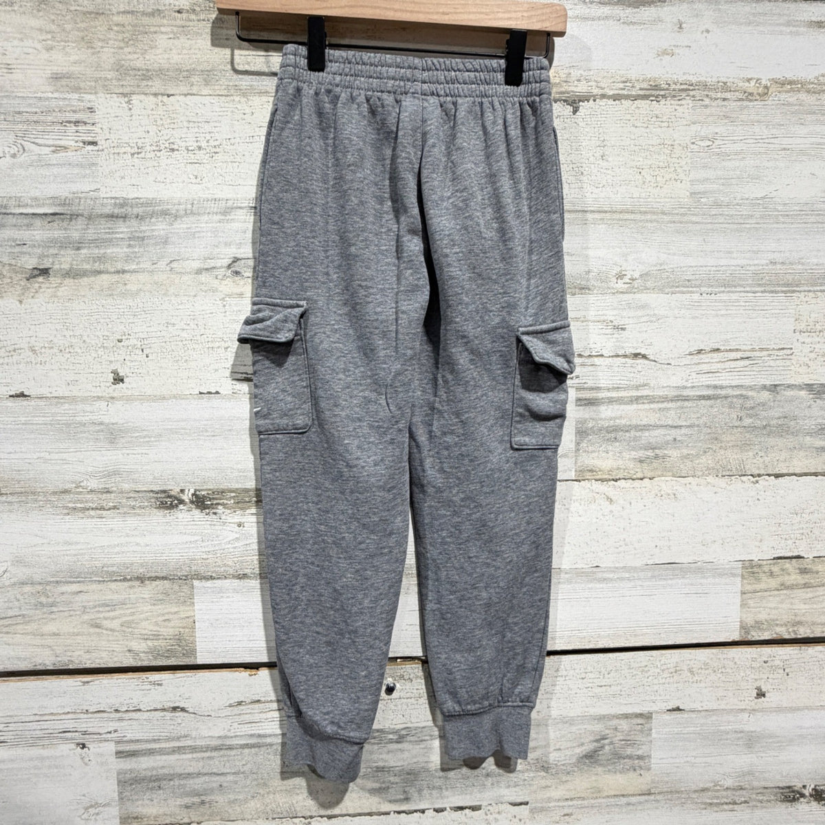 Nike Cargo Sweatpants Boys Size Small Grey Fleece Joggers Active3