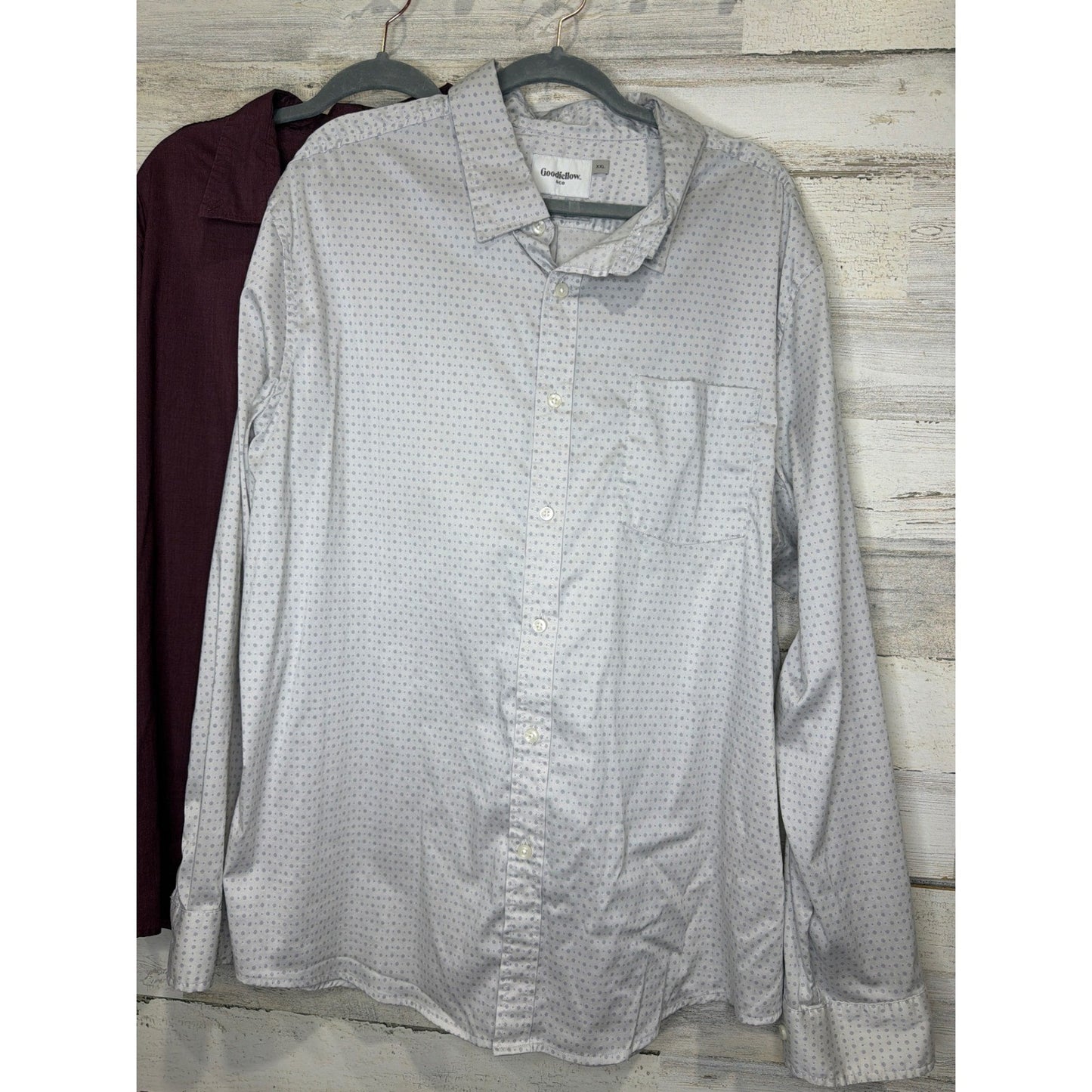 Old Navy Goodfellow Shirt Bundle Men XXL Green Burgundy White Slim Fit2