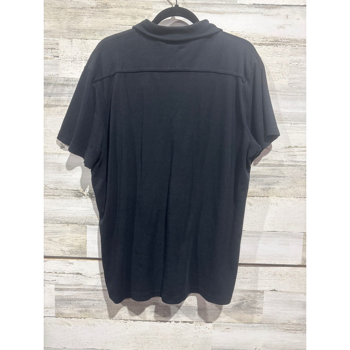 Michael Kors Polo Shirt Men XL Black Pocket Jersey Knit Classic Luxury EUC2