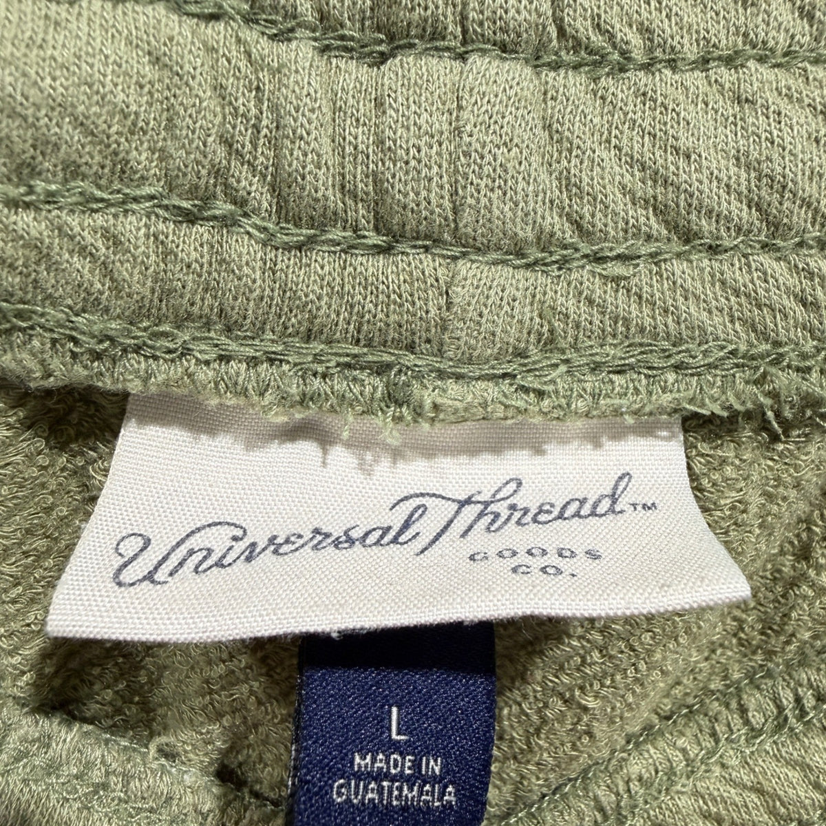 Universal Thread Textured Knit Shorts Women Large Green Cotton Modal Casual EUC1