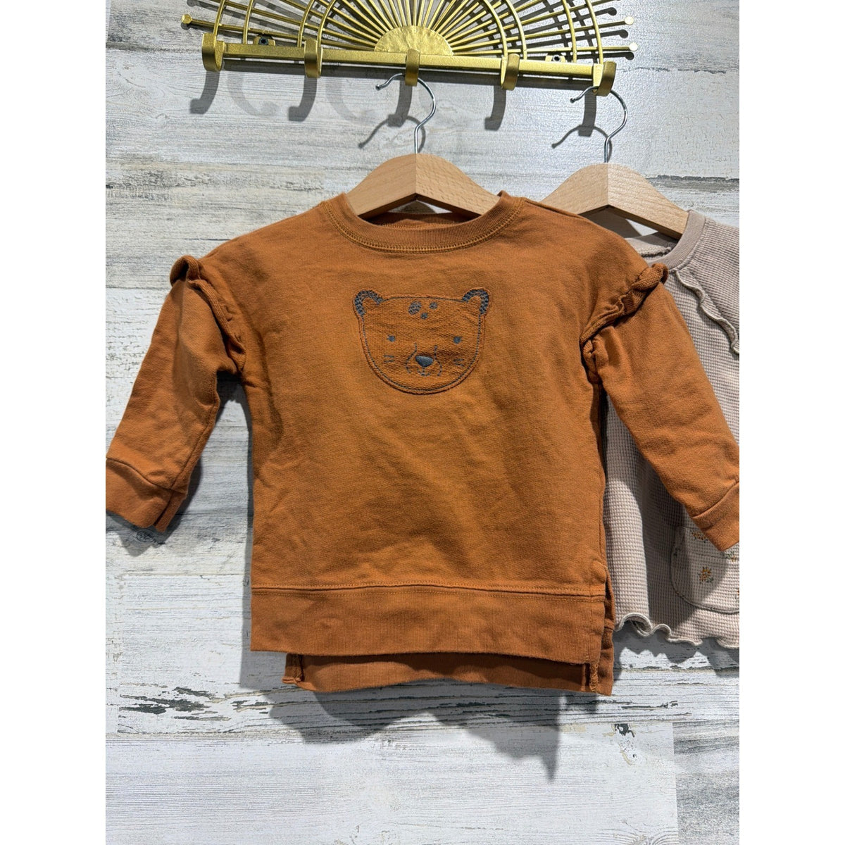 Ralph Lauren Easy Peasy Just One You Girls 12M Purple Tan Long Sleeve Bundle2