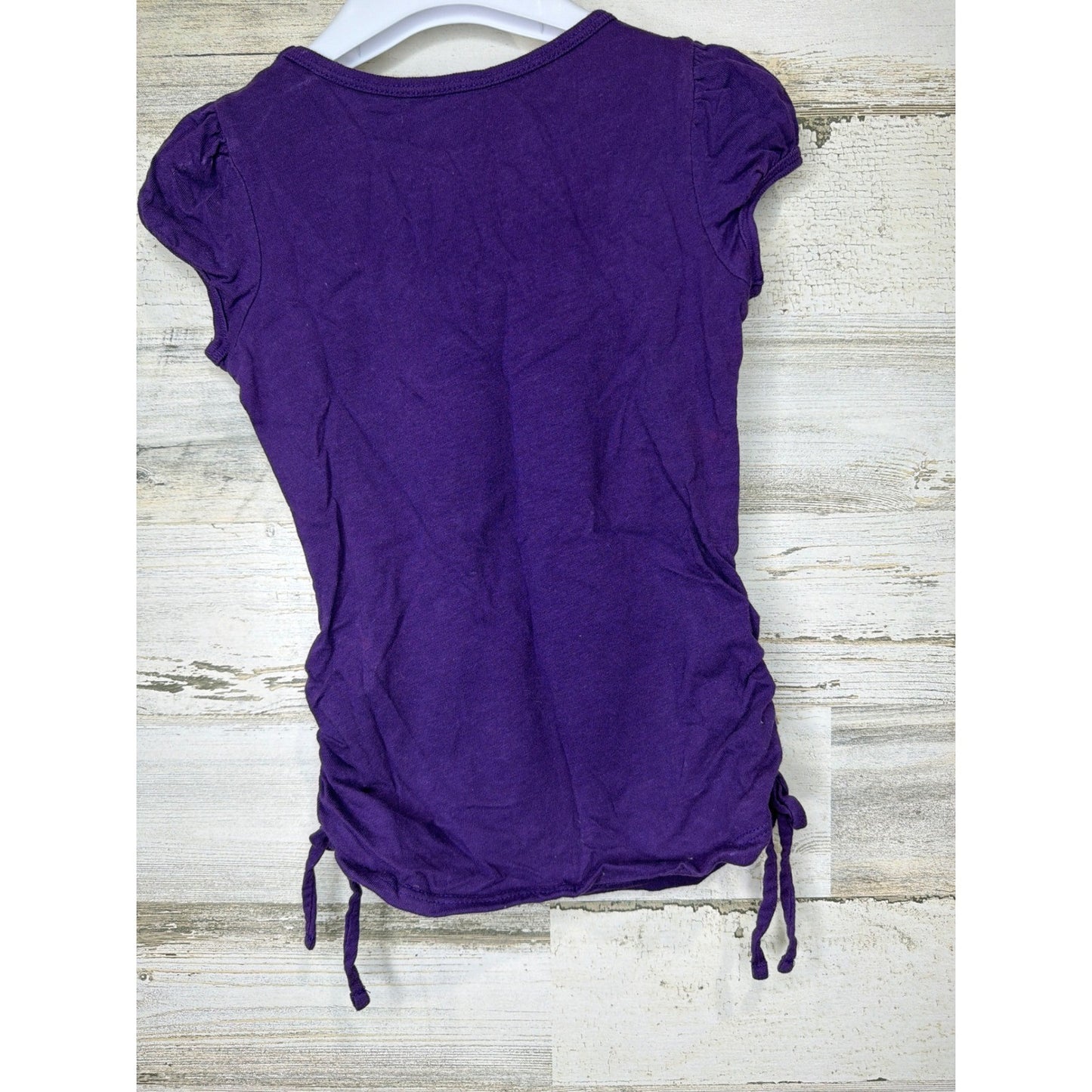 Lalaloopsy Graphic T-Shirt Girls 5 Purple Side Cinch Ruched Kidcore4