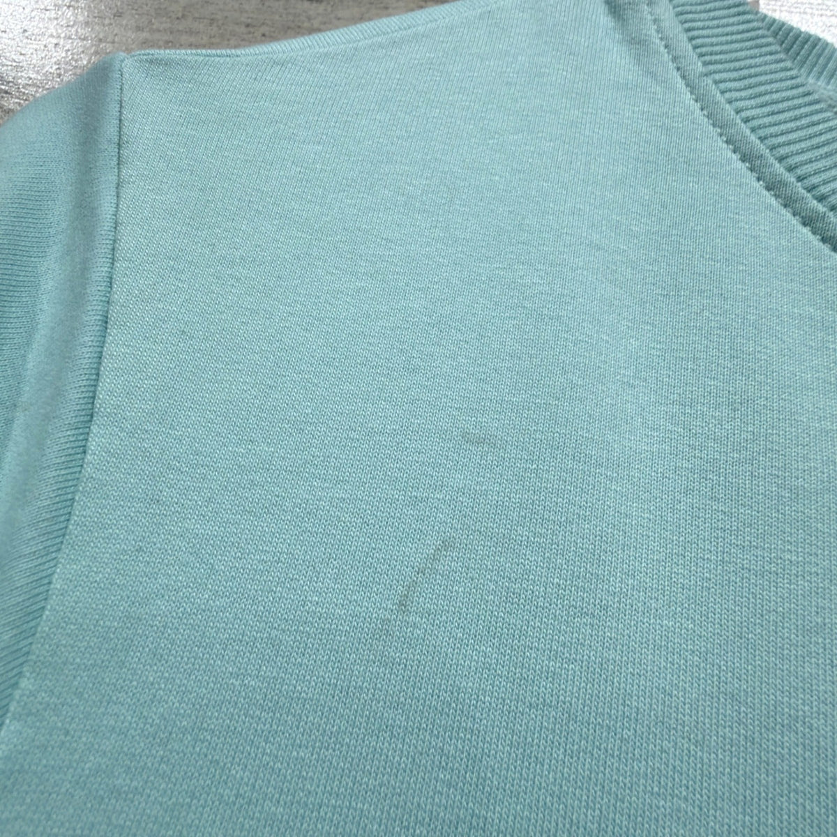 Pique Nique Sweatshirt Girls 14 Aqua Blue Floral C Patch Preppy *Flawed2