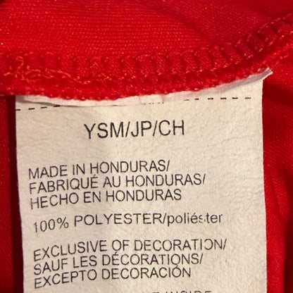 Under Armour Long Sleeve Shirt Boys YSM Red Graphic Tech Tee Sport EUC5